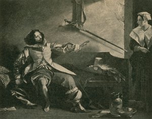 Charles Dickens som kaptein Bobadil, i Every Man In His Humor av after Charles Robert Leslie