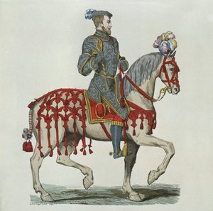 Henri II som kaptein for Husholdskavaleriet av after Chevignard
