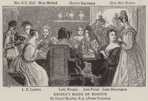 Reginas Maids of Honor av after Daniel Maclise