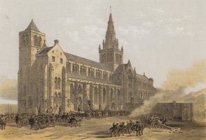 Glasgow (St Mungos) katedral, eksteriør (chromolitho)