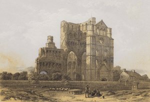 Kelso Abbey (chromolitho)