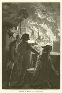 Moskva-brannen, P P av Segur av after Emile Antoine Bayard