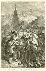 Hertugen av Beaufort og kvinnene i La Halle, Guy Patin av after Emile Antoine Bayard