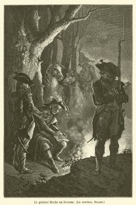 General Hoche ved bivuak, General Hoche av after Emile Antoine Bayard