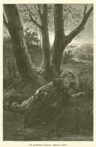 De første lesningene, George Sand av after Emile Antoine Bayard