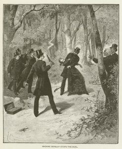 Madame Derblay stopper duellen av after Emile Antoine Bayard