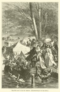 En fest ved Genfersjøen, Mademoiselle de Scudery av after Emile Antoine Bayard