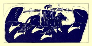 Europa and the Bull, illustrasjon fra greske vasemalerier av J. E. Harrison og D. S. MacColl, publisert 1894 (digitalt forbedret bilde) av after English School