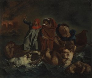 Dantes bark av after Eugène Delacroix