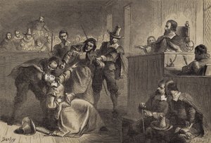 Edmund Cheesemans kone før guvernør Berkeley av after Felix Octavius Carr Darley