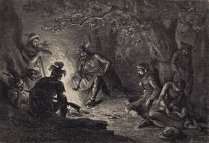 Fanger fra Wyoming Valley av after Felix Octavius Carr Darley