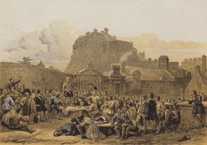 Greyfriars Churchyard, Signing of the Covenant (chromolitho) av after George Cattermole