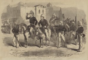 Generalen og hans stab ved moskeepiketten før Delhi av after George Francklin Atkinson