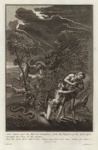 Adam og Eva, fallet av after Gerard Hoet