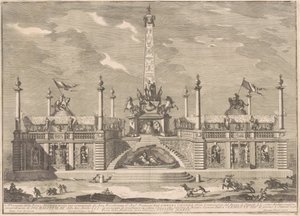 Prima Macchina for Chinea av 1758: En "Deliziosa" med hengende hager av after Giuseppe Palazzi Giuseppe Pozzi after Paolo Posi