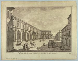 Utsikt over Firenze, tallerken fra "Scelta di XXIV Utsikt over hoveddistriktene, torgene, kirkene og palassene i byen Firenze"
