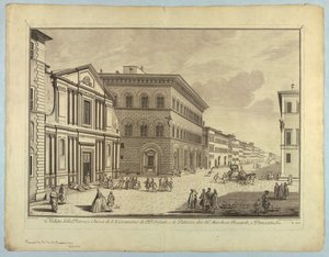 Utsikt over Firenze, Plate fra "Choice of XXIV Utsikt over hoveddistriktene, torgene, kirkene og palassene i byen Firenze"