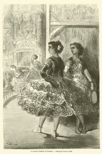 Amparo danser fandango av Gustave after Dore