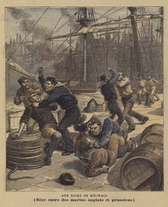 På Millwall Docks av after Henri Meyer
