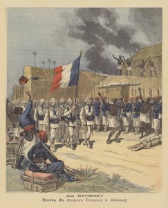 Inntreden av det franske flagget i Abomey, Dahomey
