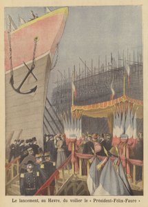 Sjøsetting av seilskuta President-Felix-Faure ved Le Havre