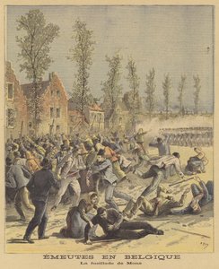 Opptøyer i Belgia av after Henri Meyer