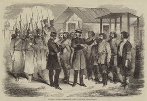 Tegning av russiske vernepliktige av after Horace Vernet