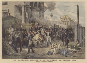 Marshal Moncey ved Clichy-porten i 1814