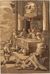 Dykk og Lasarus (høyre panel) av after Jacopo Bassano John Baptist Jackson