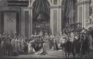 Kroningen av Napoleon som keiser av Frankrike i Notre Dame de Paris, 1804 av after Jacques Louis David