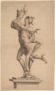 Mercury Abducting Psyche av after Jan Muller Michael Philip I