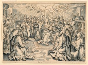 Scene fra Apostlenes gjerninger, etter Stradanus av after Jan van der Straet, called Stradanus