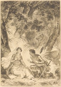 Bruden til kongen av Garbe: Ridderen av after Jean Honoré Fragonard