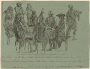 Filosofenes måltid av after Jean Huber