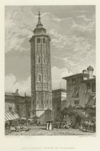 Det skjeve tårnet i Saragoza av after John Frederick Lewis