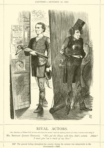 Rivalerende skuespillere av after John Tenniel
