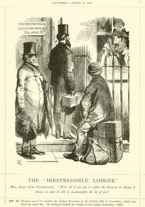 Den Irrepressible Lodger av after John Tenniel