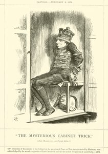 Det mystiske kabinett-trikset av after John Tenniel