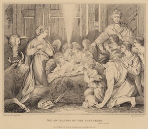 Hyrdenes tilbedelse, Luke av after Joshua Reynolds