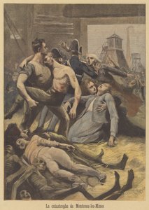 Kullgruvekatastrofe ved Montceau-les-Mines av after Lionel Royer
