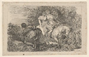 The Flight of Cloelia av after Livio Mehus Jean Honoré Fragonard