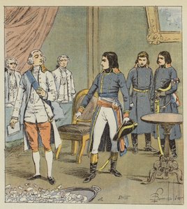 Bonaparte og greven av Cobenzl av after Louis Charles Bombled