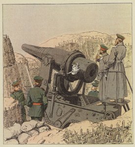 Russisk 9 tommers sidepistol av after Louis Charles Bombled