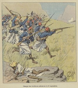 Anklagen mot Sakalave-trefferne 19. september av after Louis Charles Bombled