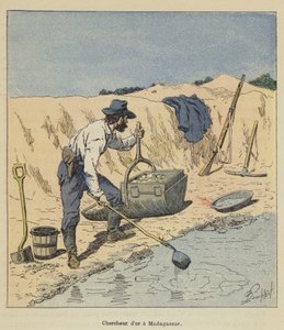 Gullforsker på Madagaskar av after Louis Charles Bombled