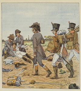 Militære kirurger og sykepleiere av after Louis Charles Bombled