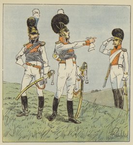 Oberst av lette hester, bayersk offiser, oberst av dragoner av after Louis Charles Bombled