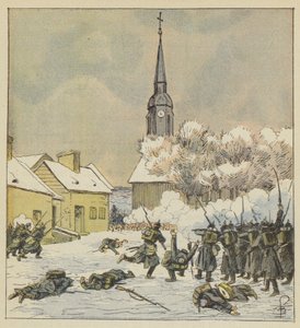 Kamp av 62. og 37. mars i landsbyen Change av after Louis Charles Bombled