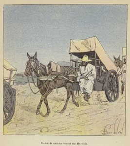 Konvoi av syke mennesker evakuert til Marololo av after Louis Charles Bombled