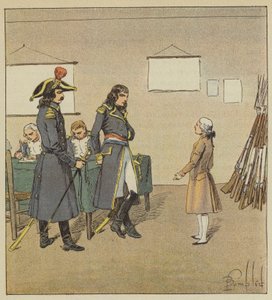 Eugene de Beauharnais krever farens sverd fra Bonaparte av after Louis Charles Bombled